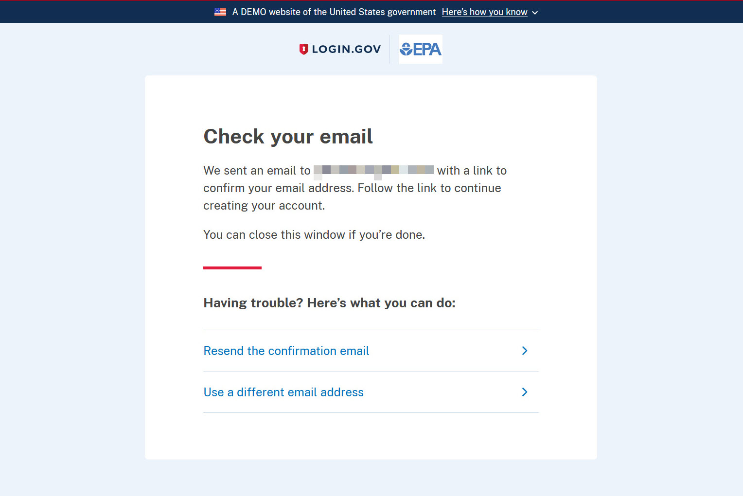 Login.gov - confirm your email address